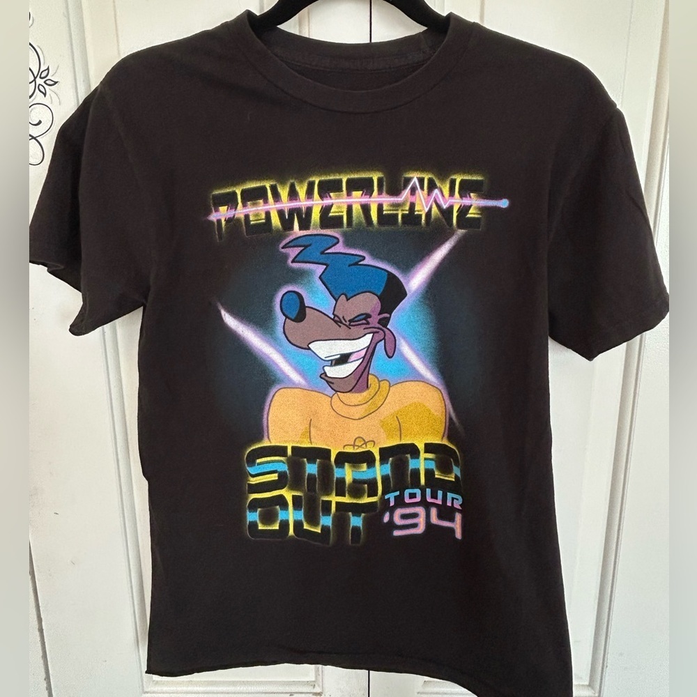 Disney Powerline Stand Out Tour 1994 Retro T-Shirt Adult Sz Small Cartoon